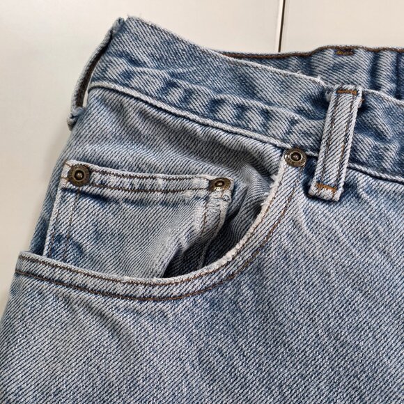 Blue Bay Jeans VTG Mens 34x34 (33) Blue Straight Leg Cotton Western Distressed - Picture 11 of 16